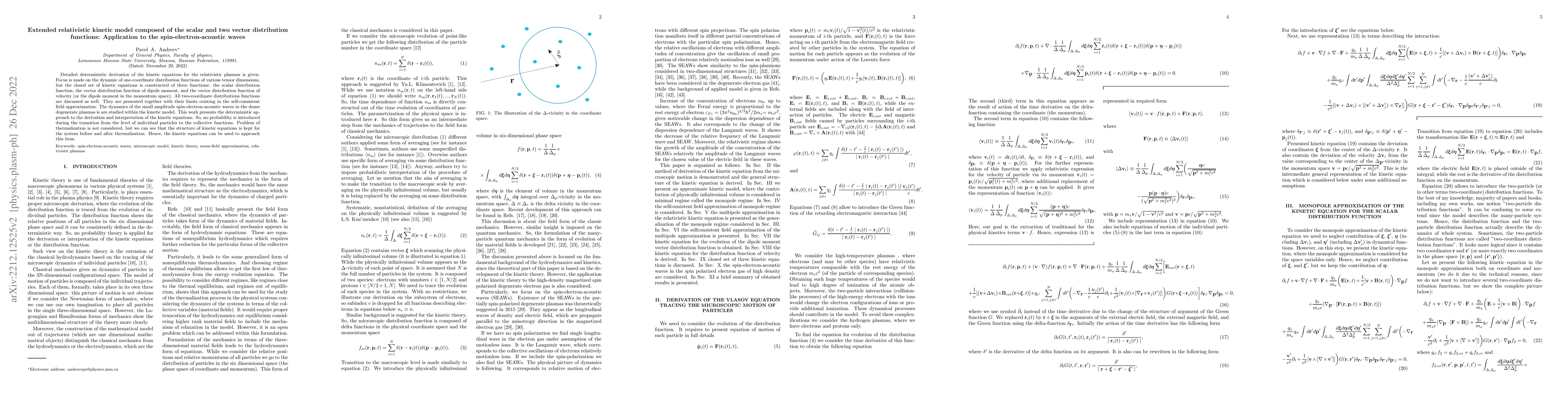 Thumbnail for Extended relativistic kinetic model composed of the scalar and two
  vector distribution functions: Application to the spin-electron-acoustic
  waves