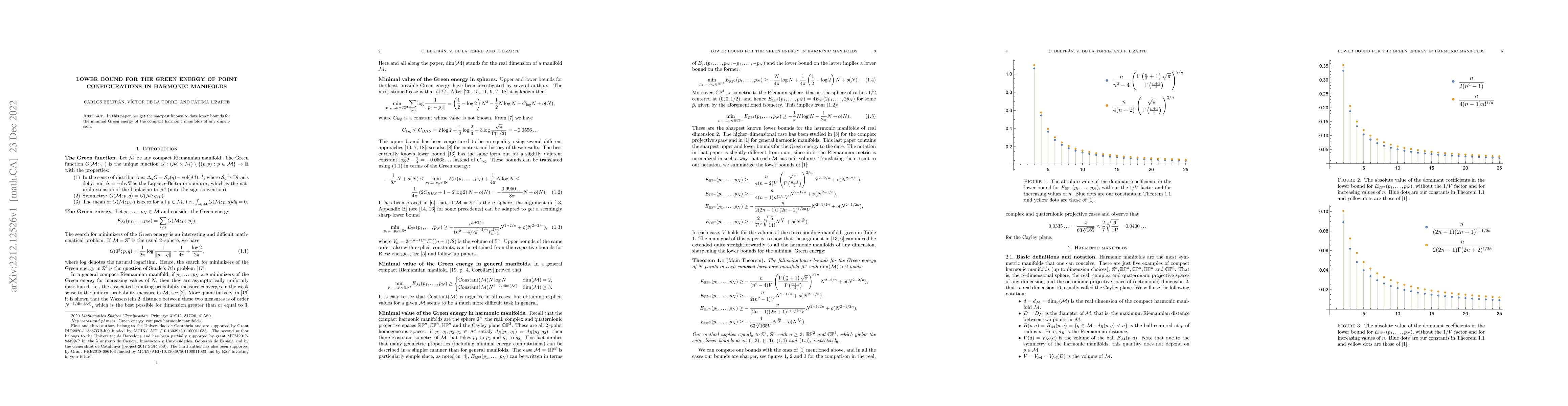 Thumbnail for Lower bound for the Green energy of point configurations in harmonic
  manifolds