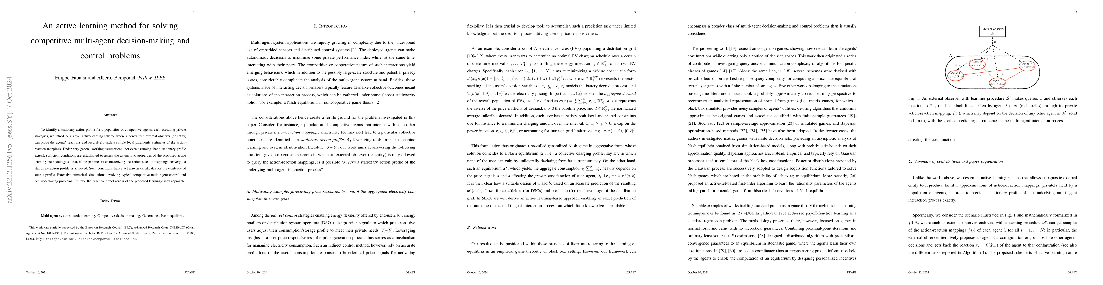 Thumbnail for An active learning method for solving competitive multi-agent
  decision-making and control problems
