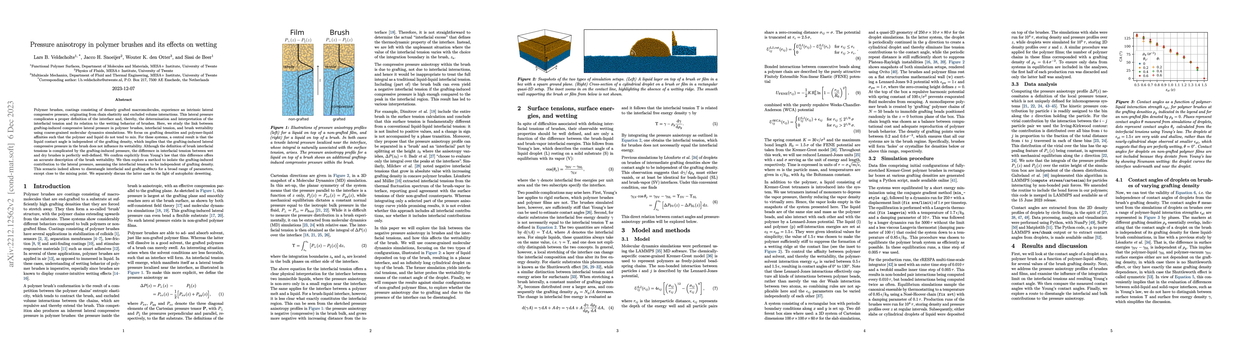 Thumbnail for Pressure anisotropy in polymer brushes and its effects on wetting