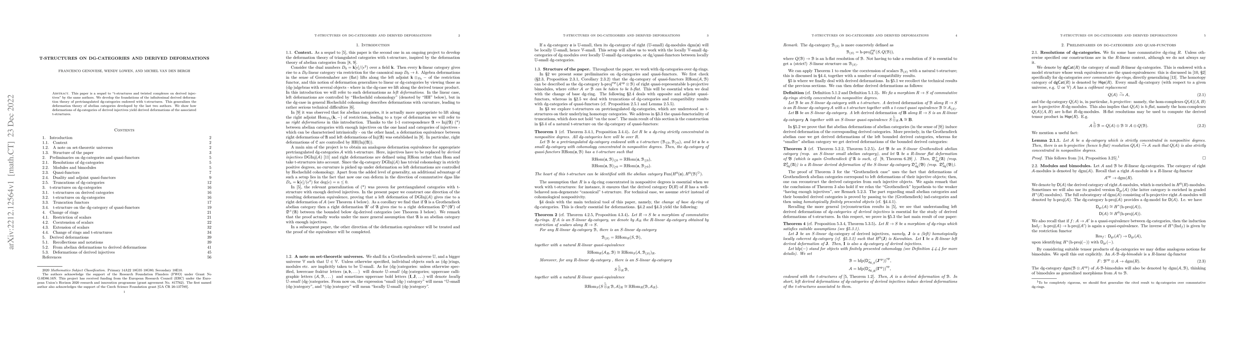 Thumbnail for T-structures on dg-categories and derived deformations