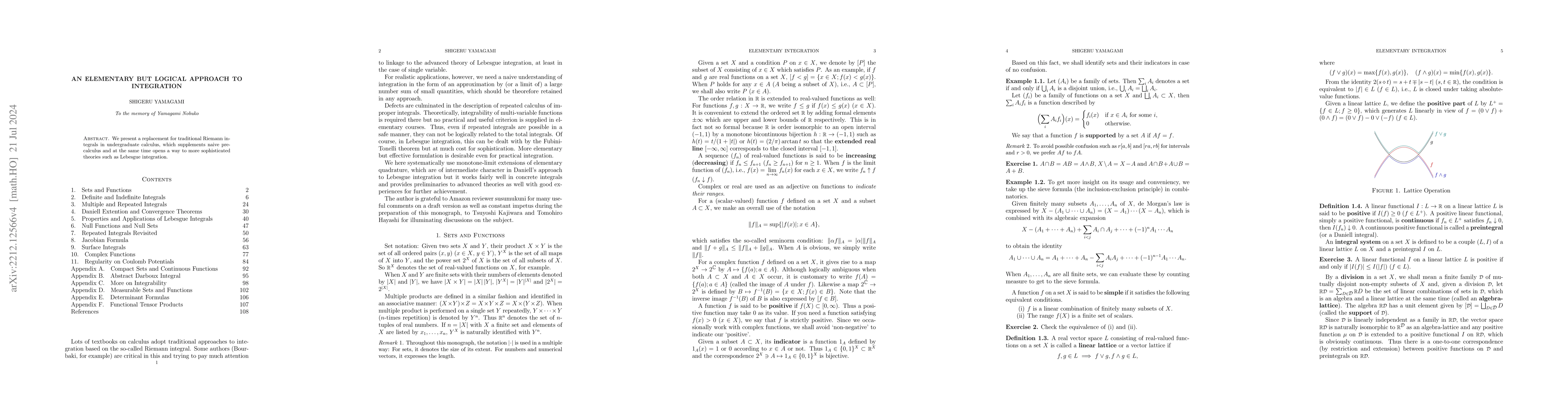 Thumbnail for An Elementary but Logical Approach to Integration