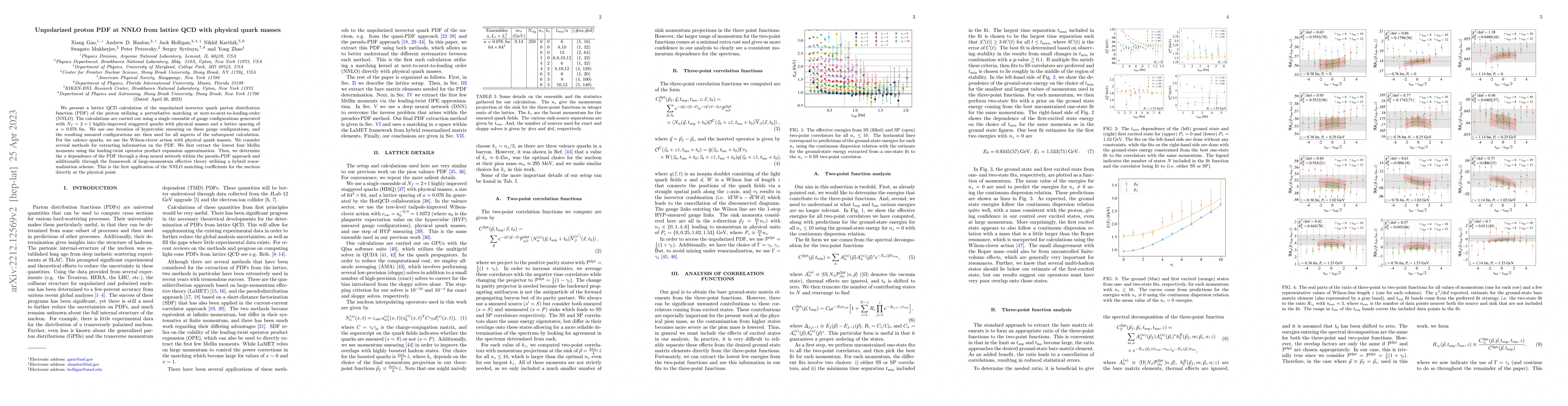 Thumbnail for Unpolarized proton PDF at NNLO from lattice QCD with physical quark
  masses