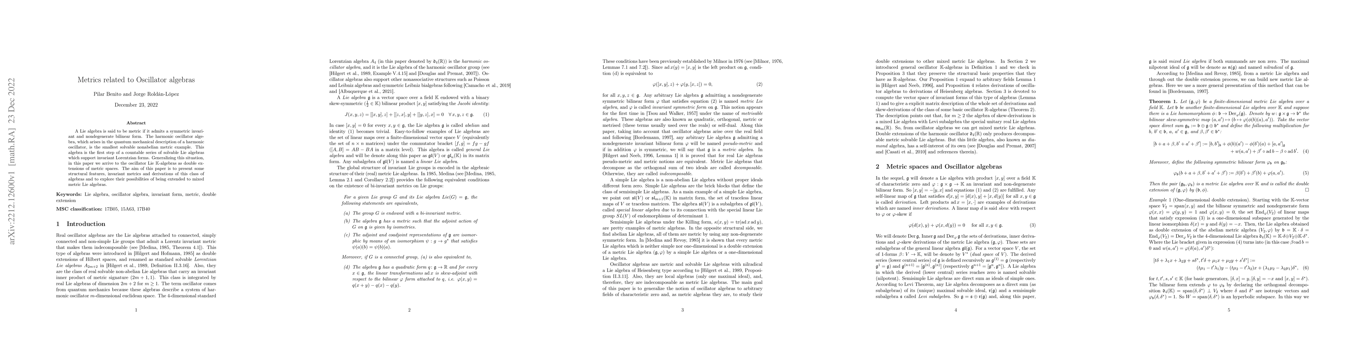 Thumbnail for Metrics related to Oscillator algebras