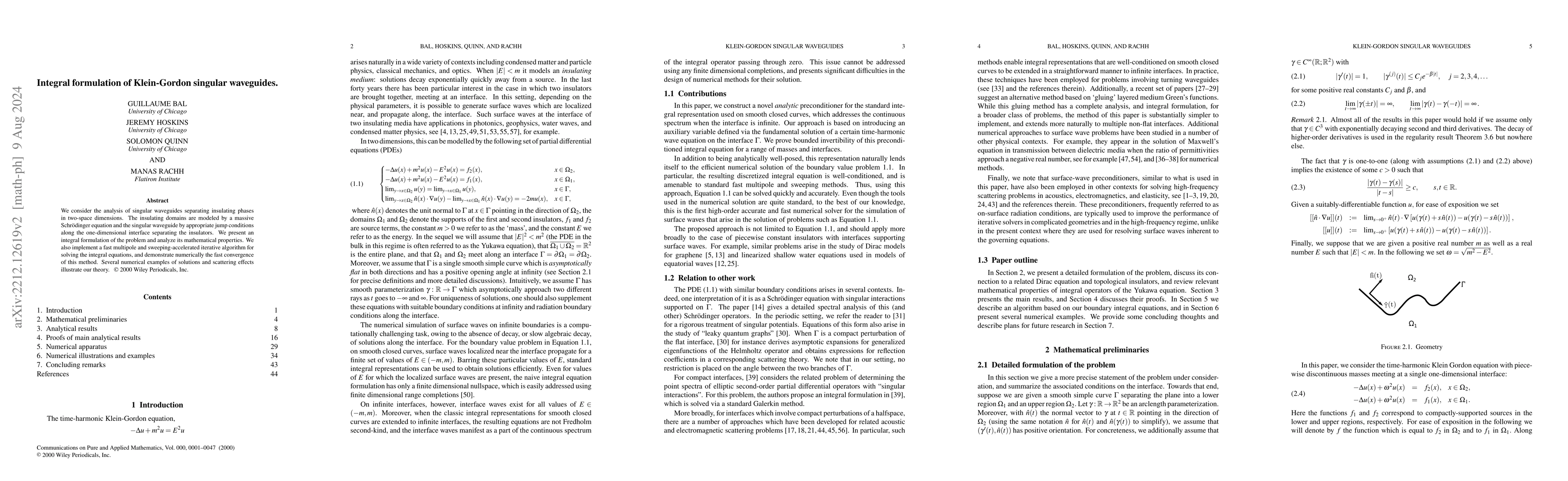 Thumbnail for Integral formulation of Klein-Gordon singular waveguides
