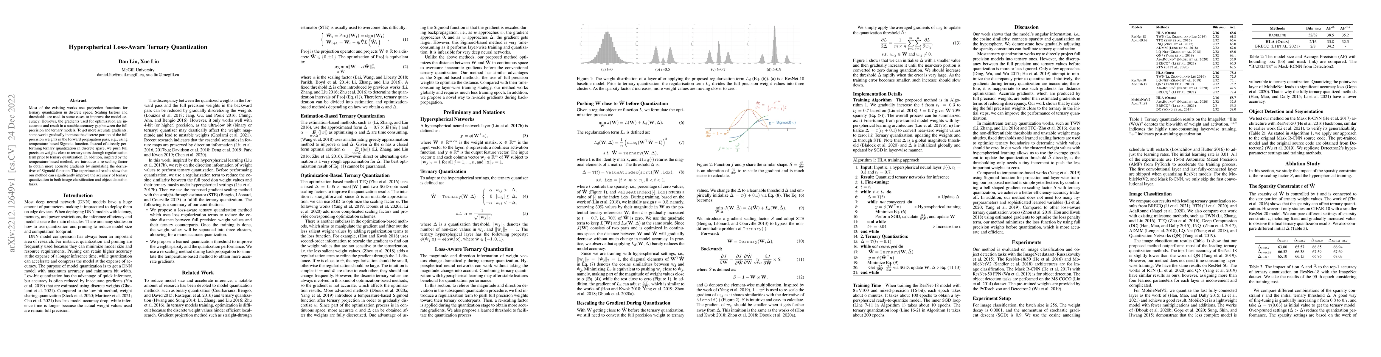 Thumbnail for Hyperspherical Loss-Aware Ternary Quantization