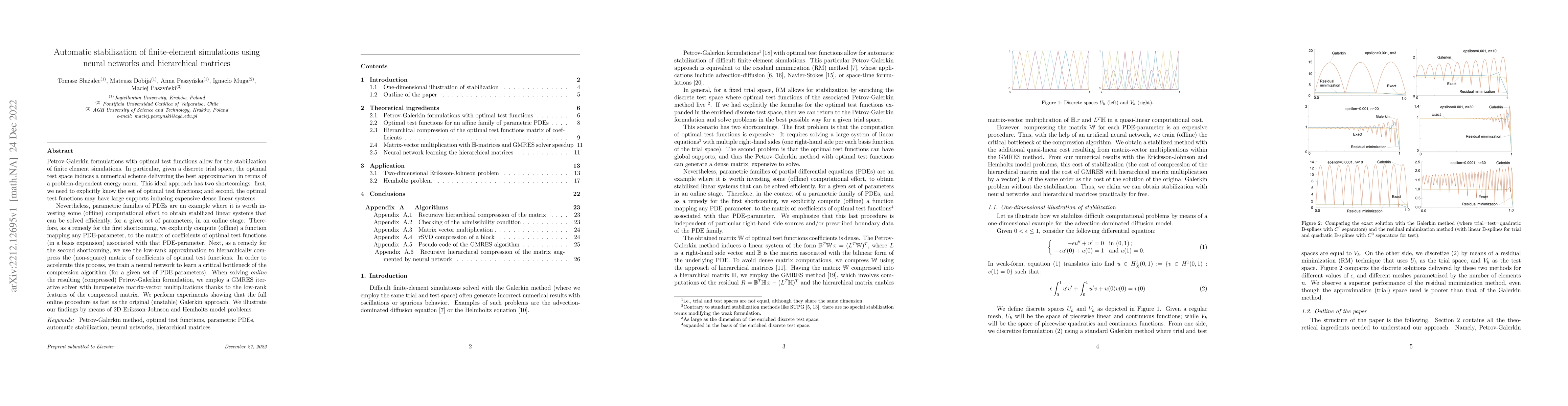 Thumbnail for Automatic stabilization of finite-element simulations using neural
  networks and hierarchical matrices