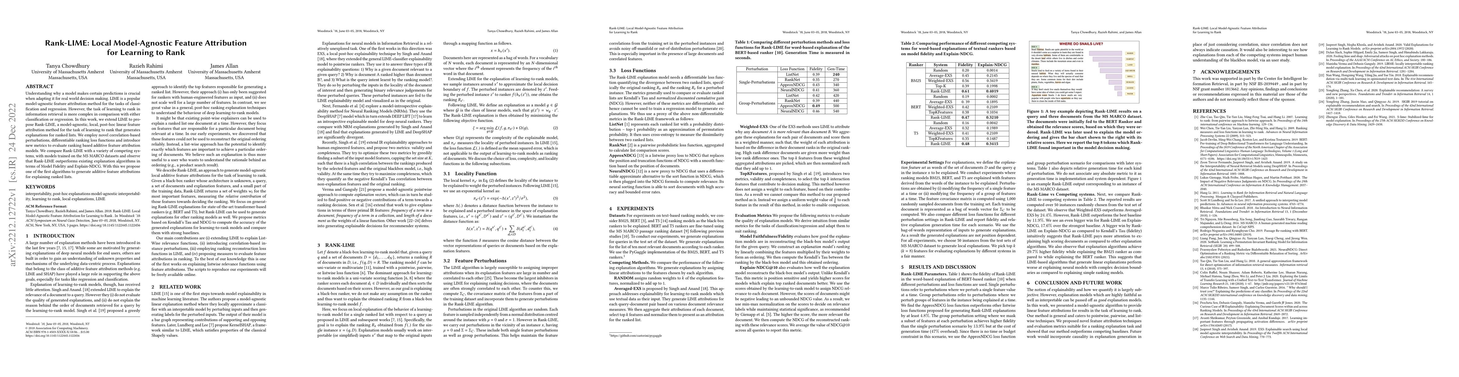 Thumbnail for Rank-LIME: Local Model-Agnostic Feature Attribution for Learning to Rank