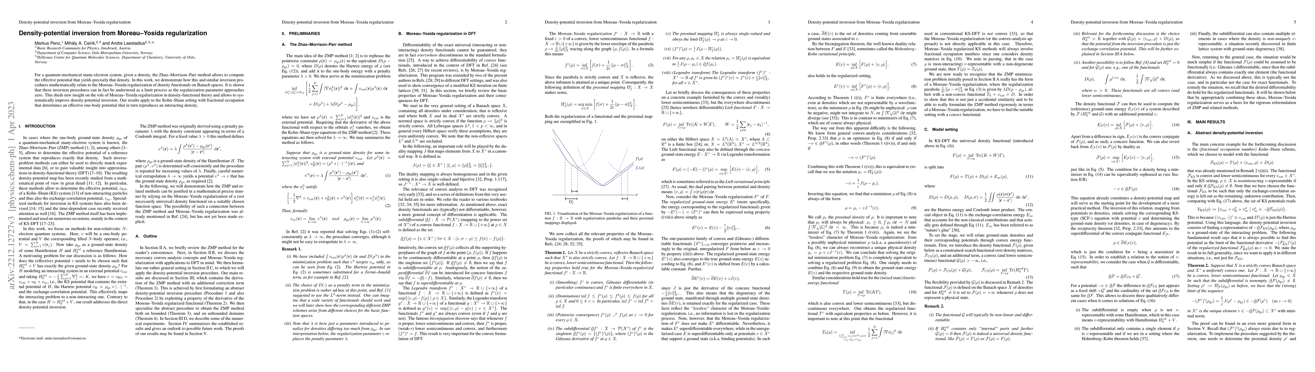 Thumbnail for Density-potential inversion from Moreau-Yosida regularization