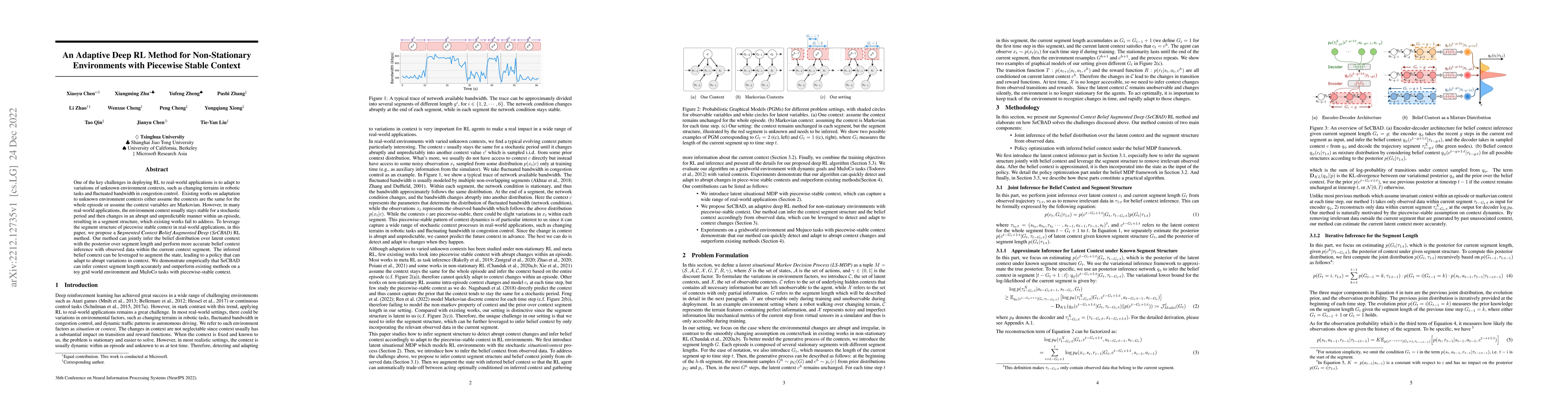 Thumbnail for An Adaptive Deep RL Method for Non-Stationary Environments with
  Piecewise Stable Context