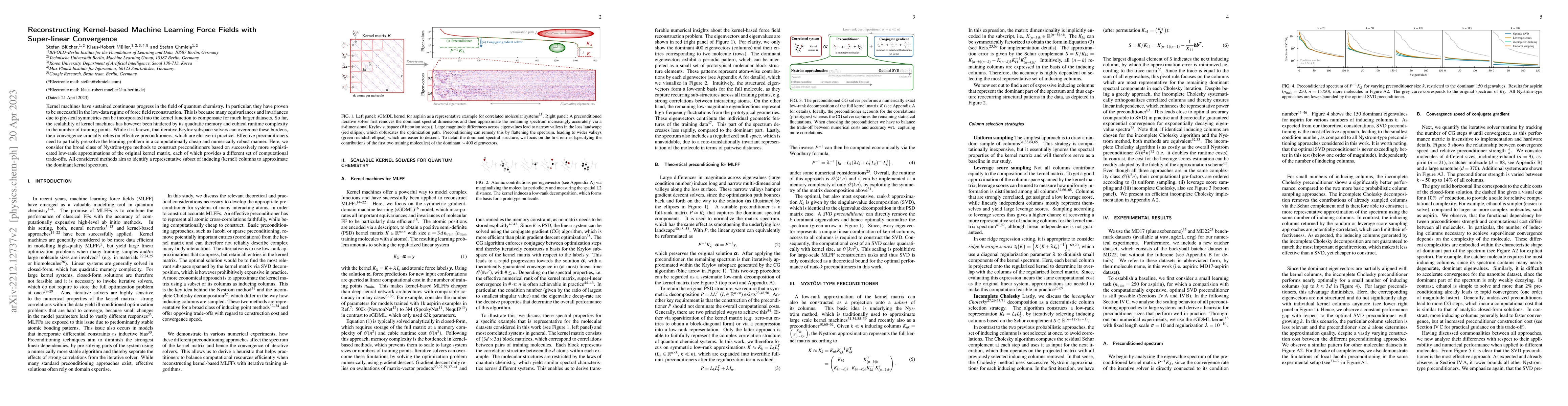 Thumbnail for Reconstructing Kernel-based Machine Learning Force Fields with
  Super-linear Convergence