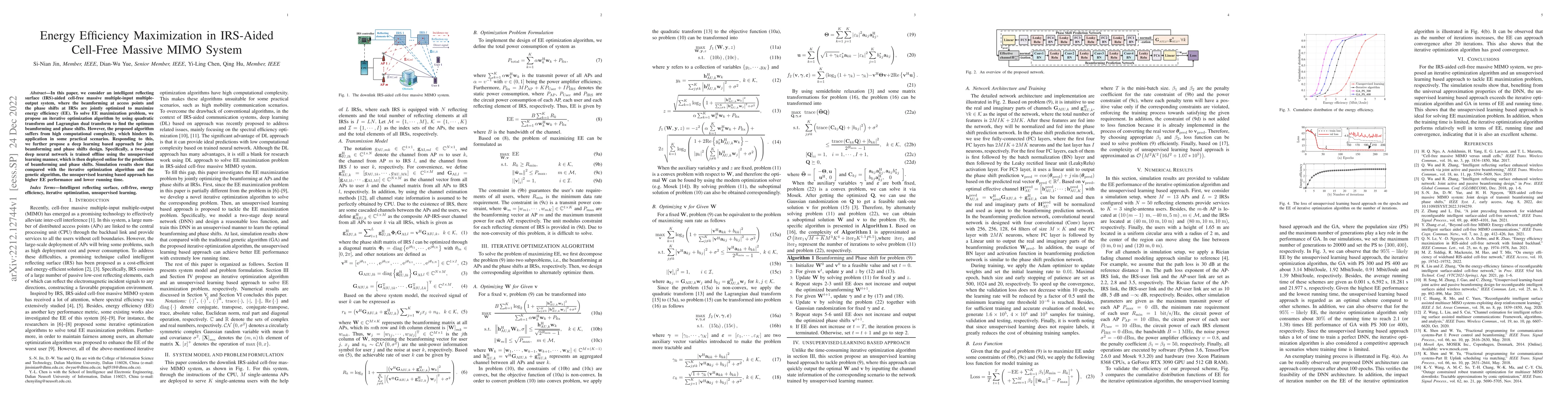 Thumbnail for Energy Efficiency Maximization in IRS-Aided Cell-Free Massive MIMO
  System