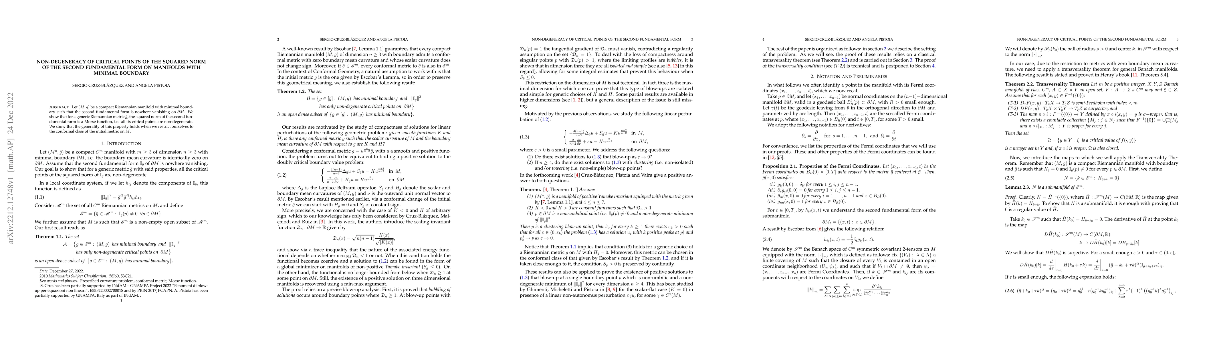 Thumbnail for Non-degeneracy of critical points of the squared norm of the second
  fundamental form on manifolds with minimal boundary