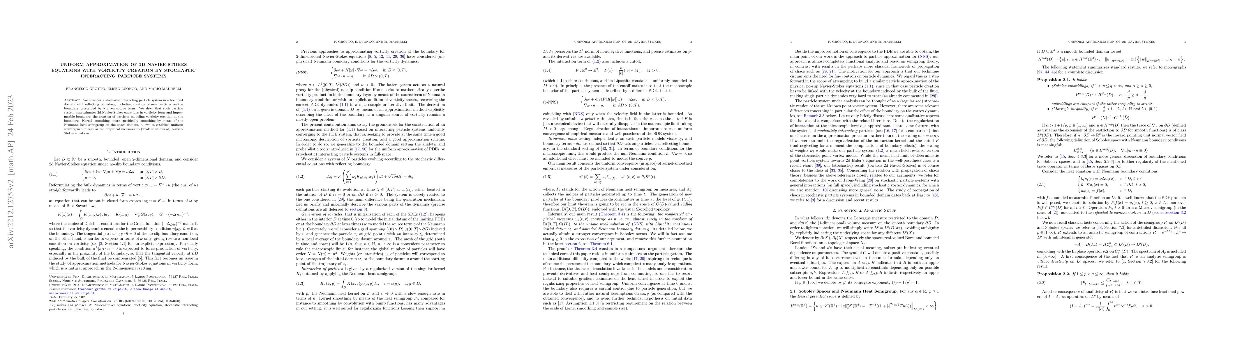 Thumbnail for Uniform Approximation of 2D Navier-Stokes Equations with Vorticity
  Creation by Stochastic Interacting Particle Systems