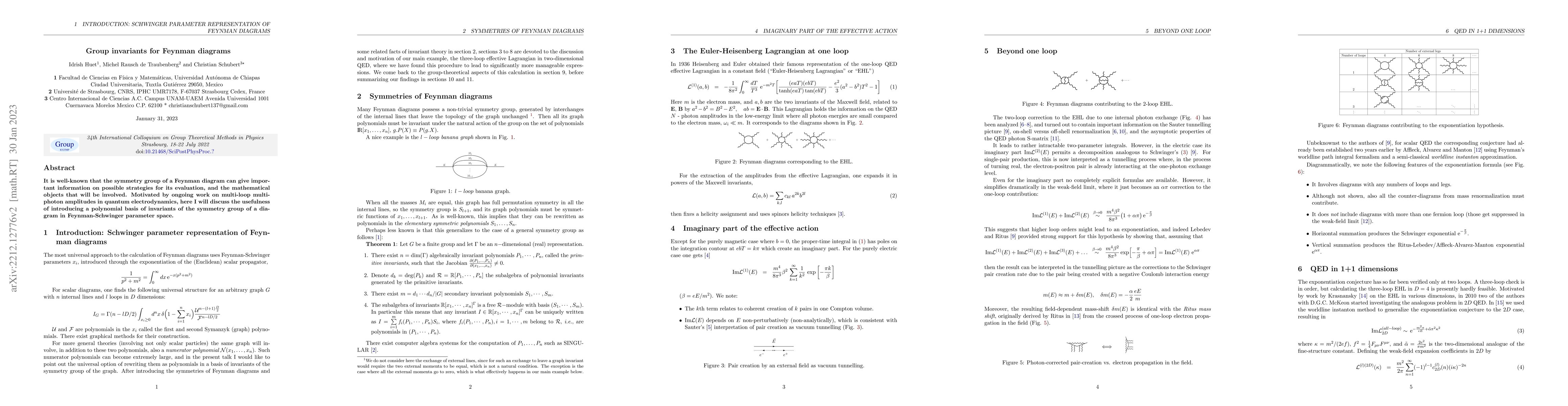 Thumbnail for Group invariants for Feynman diagrams