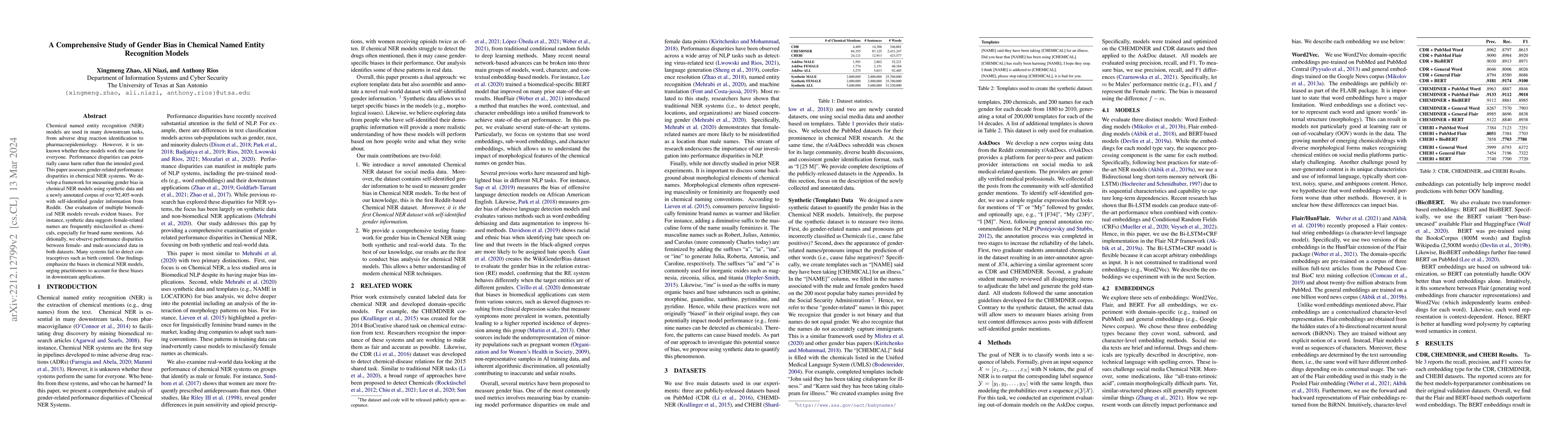 Thumbnail for A Comprehensive Study of Gender Bias in Chemical Named Entity
  Recognition Models