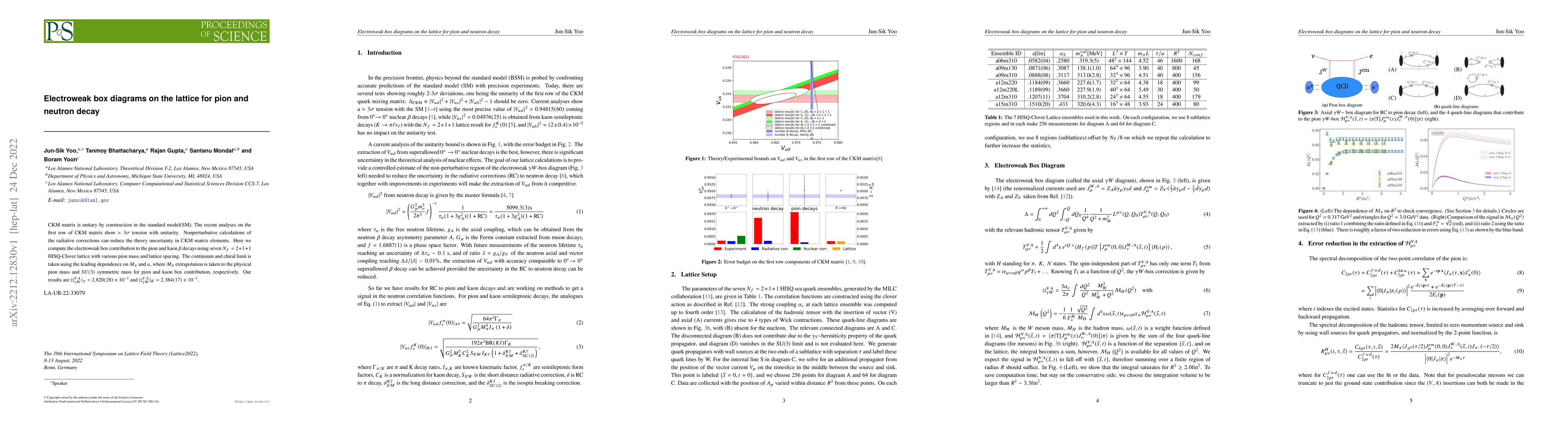 Thumbnail for Electroweak box diagrams on the lattice for pion and neutron decay