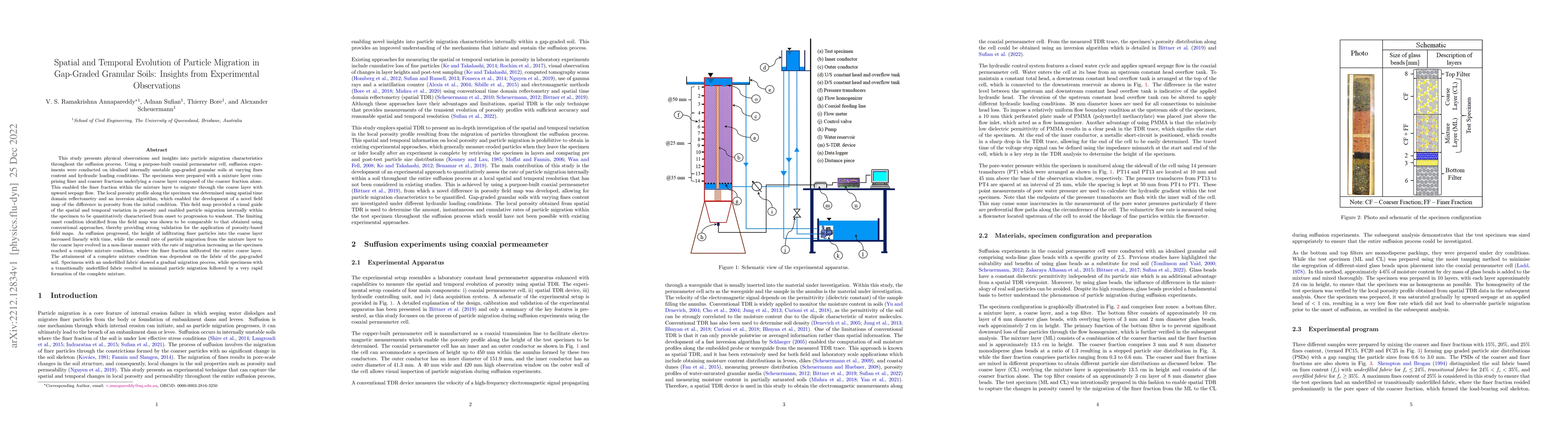 Thumbnail for Spatial and Temporal Evolution of Particle Migration in Gap-Graded
  Granular Soils: Insights from Experimental Observations