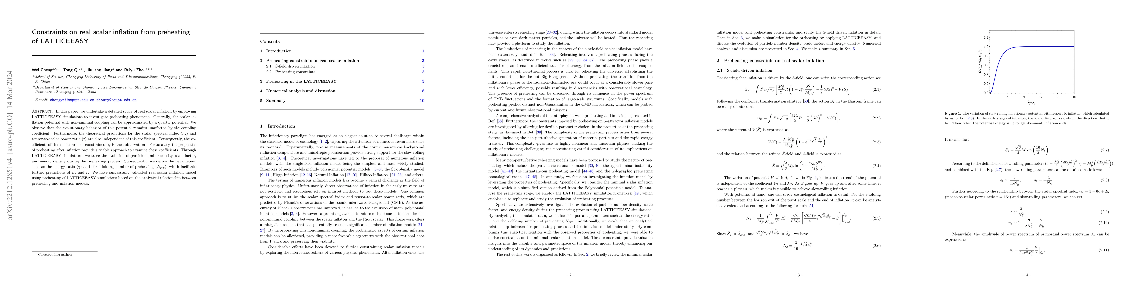 Thumbnail for Constraints on real scalar inflation from preheating of LATTICEEASY