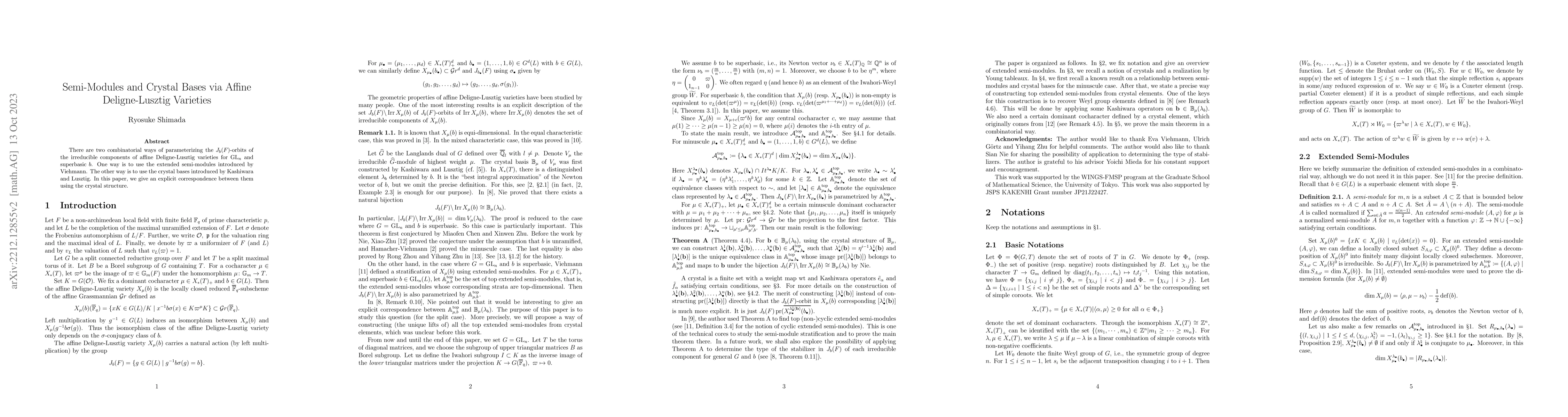 Thumbnail for Semi-Modules and Crystal Bases via Affine Deligne-Lusztig Varieties