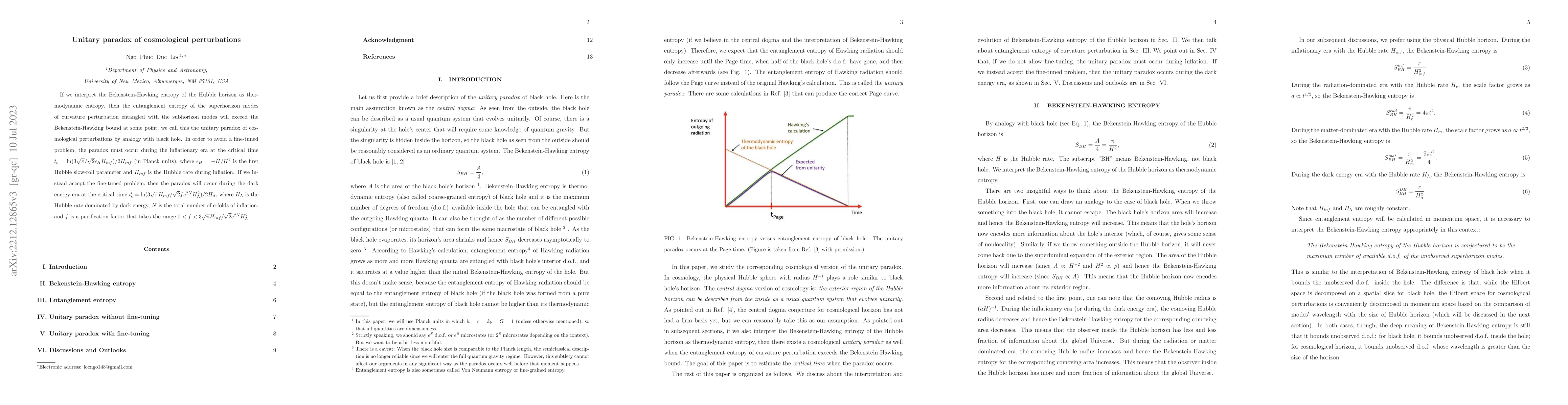 Thumbnail for Unitary paradox of cosmological perturbations