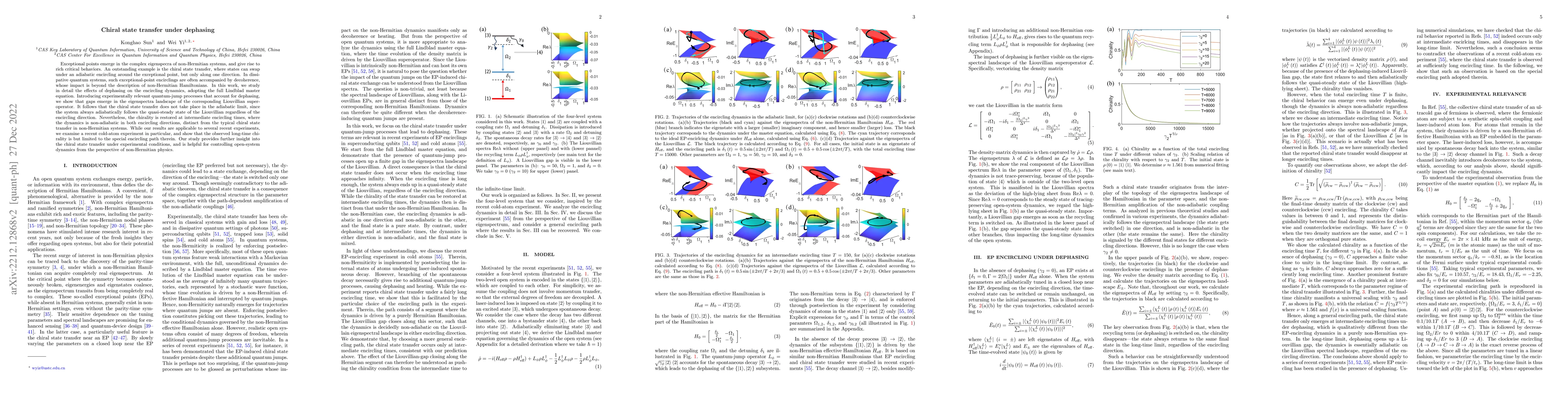 Thumbnail for Chiral state transfer under dephasing