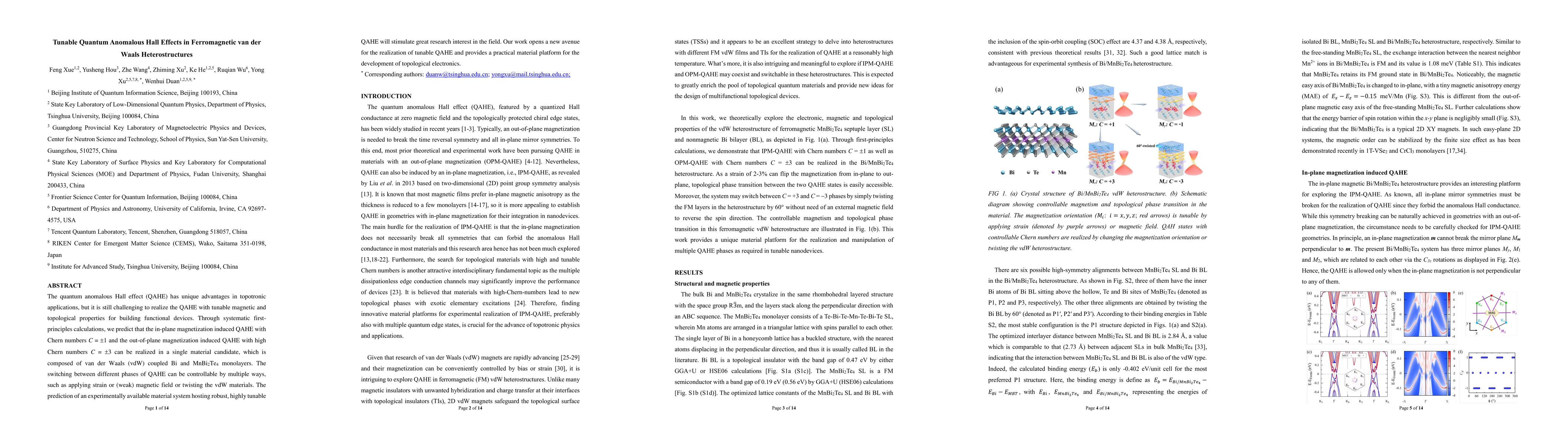 Thumbnail for Tunable Quantum Anomalous Hall Effects in Ferromagnetic van der Waals
  Heterostructures