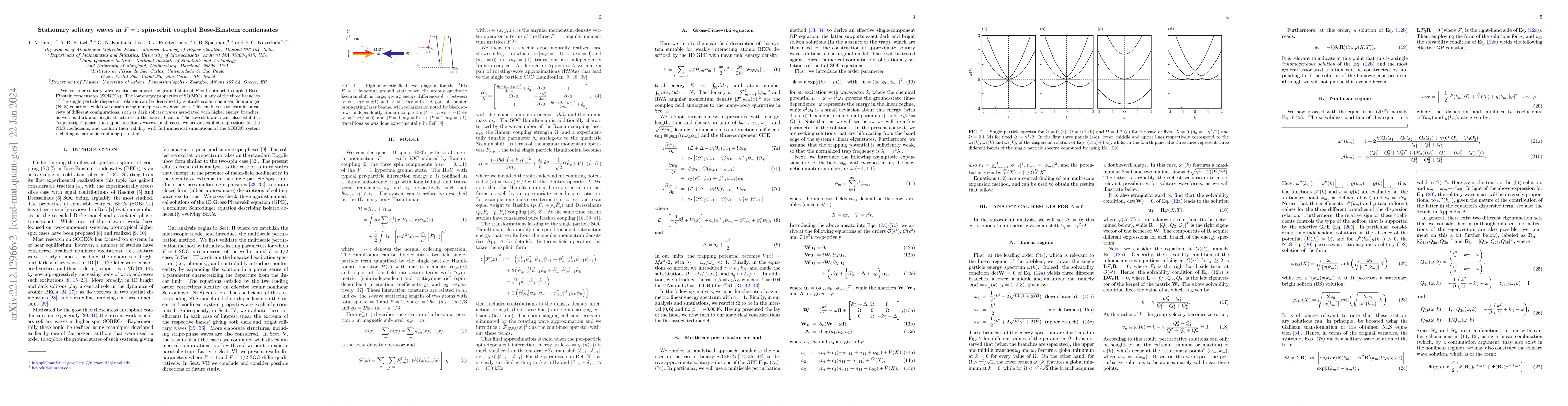 Thumbnail for Stationary solitons in F=1 spin-orbit coupled Bose-Einstein condensates