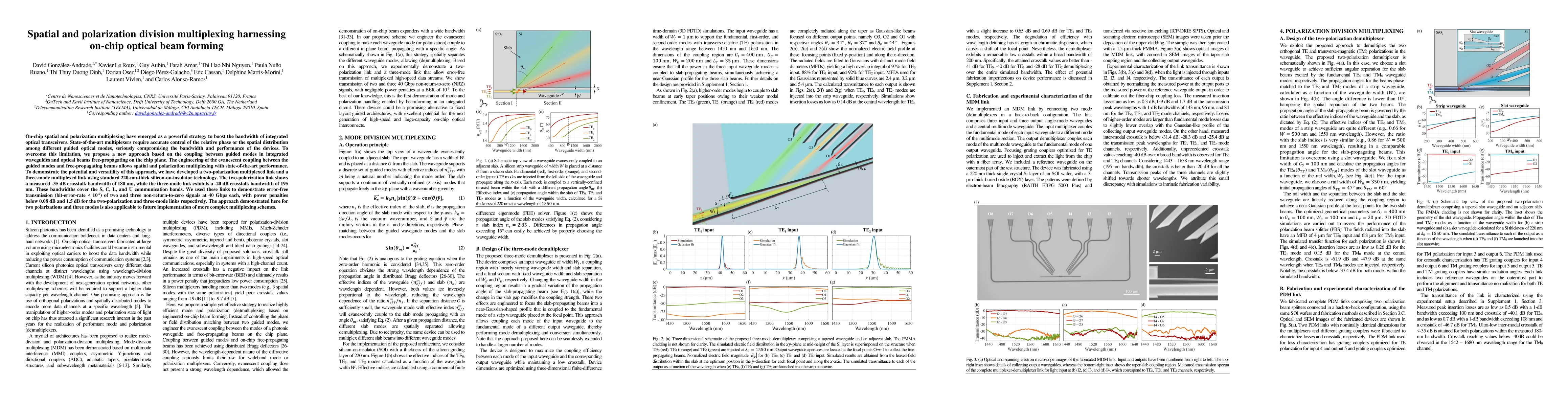 Thumbnail for Spatial and polarization division multiplexing harnessing on-chip
  optical beam forming