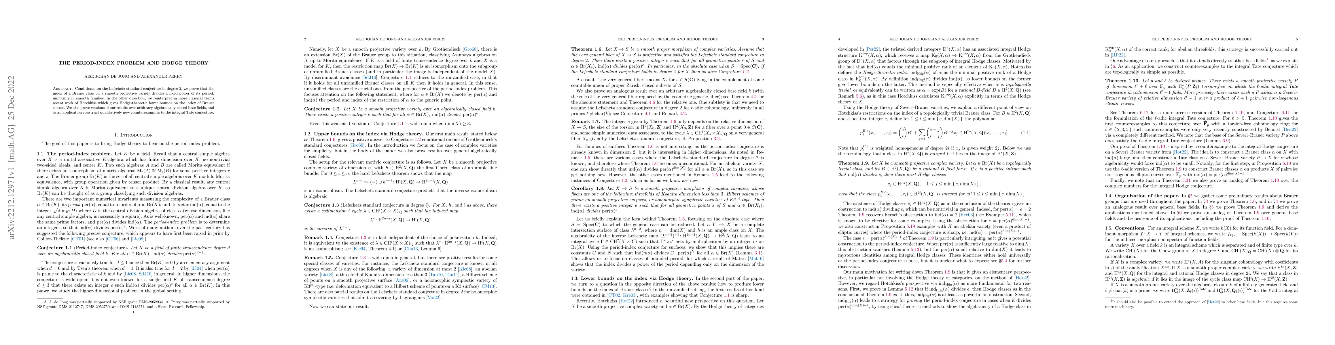 Thumbnail for The period-index problem and Hodge theory