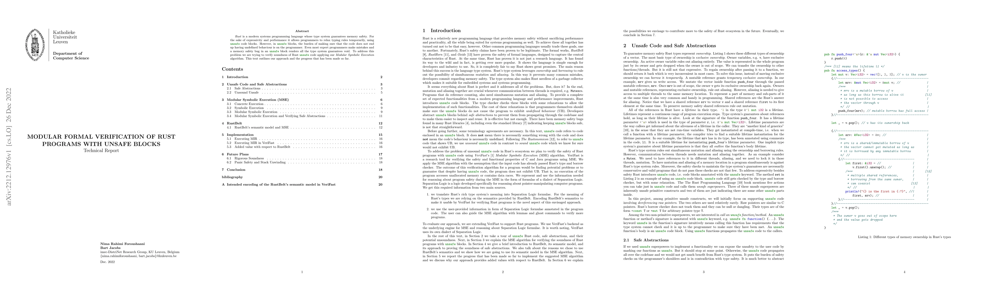 Thumbnail for Modular Formal Verification of Rust Programs with Unsafe Blocks