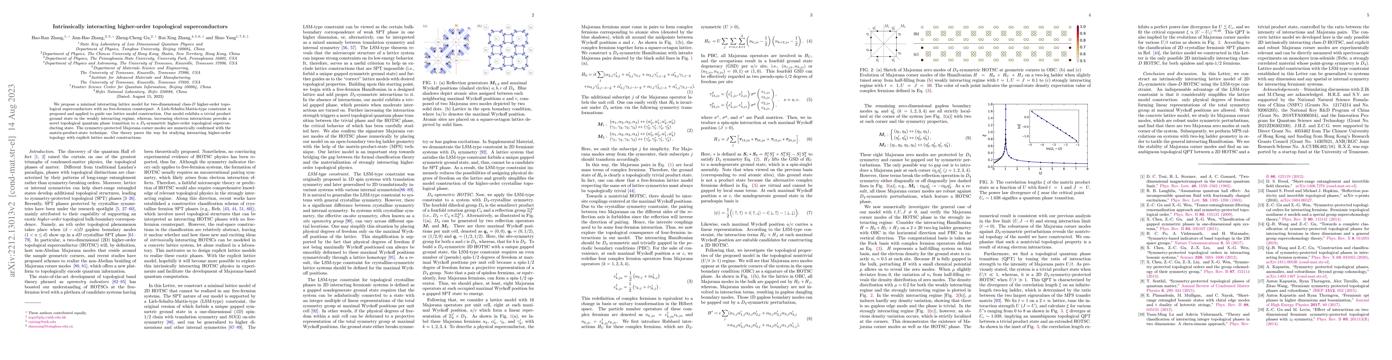 Thumbnail for Intrinsically Interacting Higher-Order Topological Superconductors
