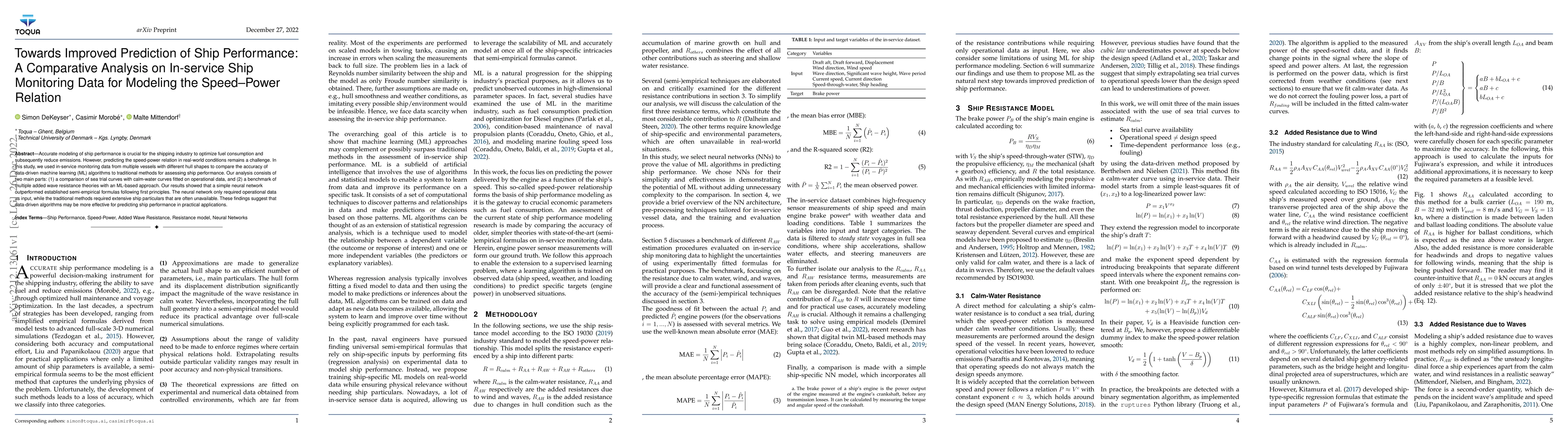 Thumbnail for Towards Improved Prediction of Ship Performance: A Comparative Analysis
  on In-service Ship Monitoring Data for Modeling the Speed-Power Relation