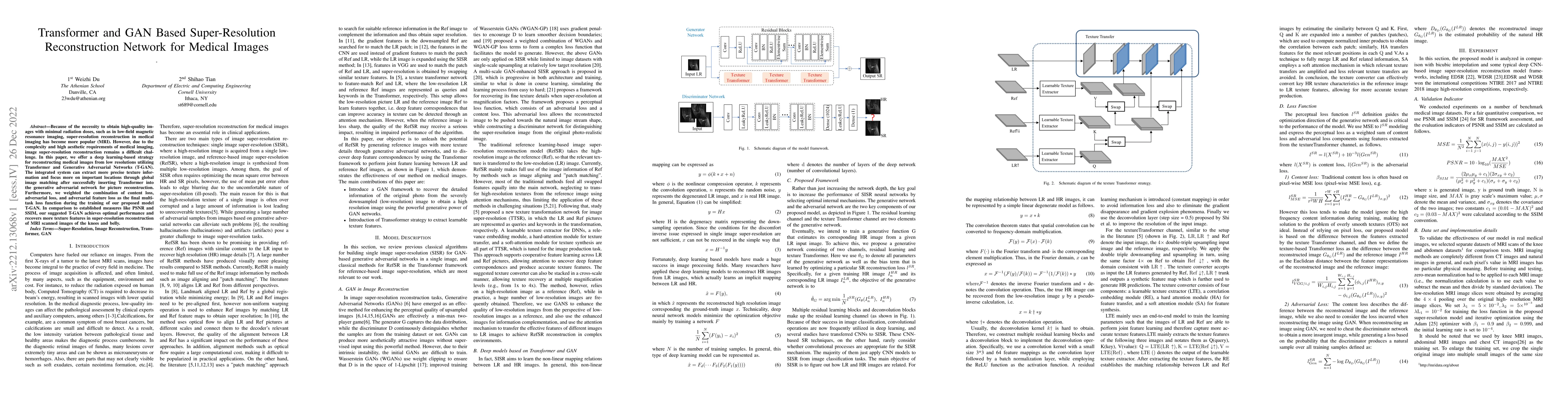 Thumbnail for Transformer and GAN Based Super-Resolution Reconstruction Network for
  Medical Images
