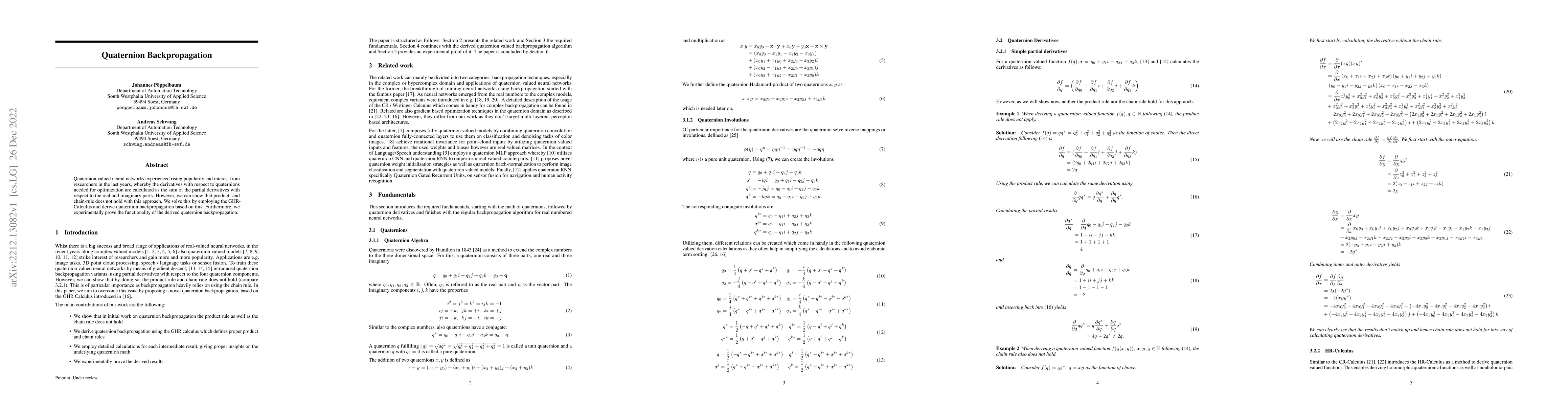 Thumbnail for Quaternion Backpropagation