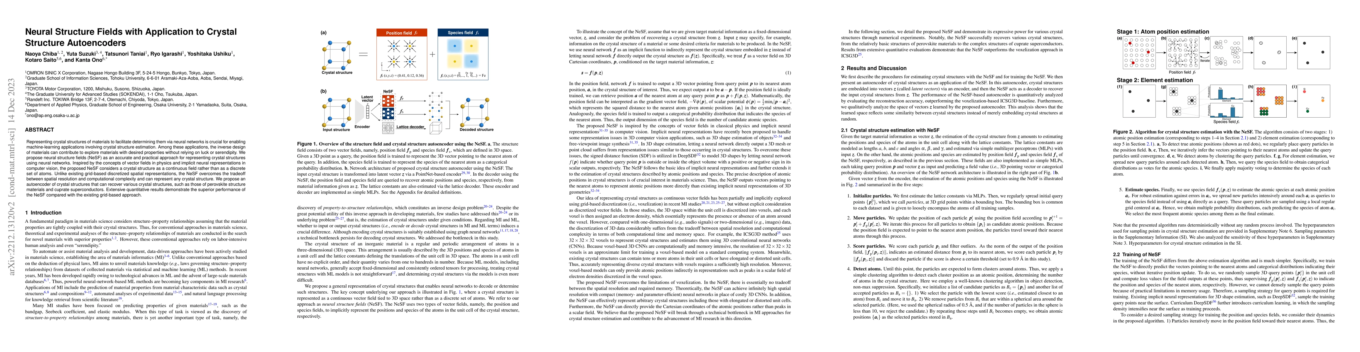 Thumbnail for Neural Structure Fields with Application to Crystal Structure
  Autoencoders