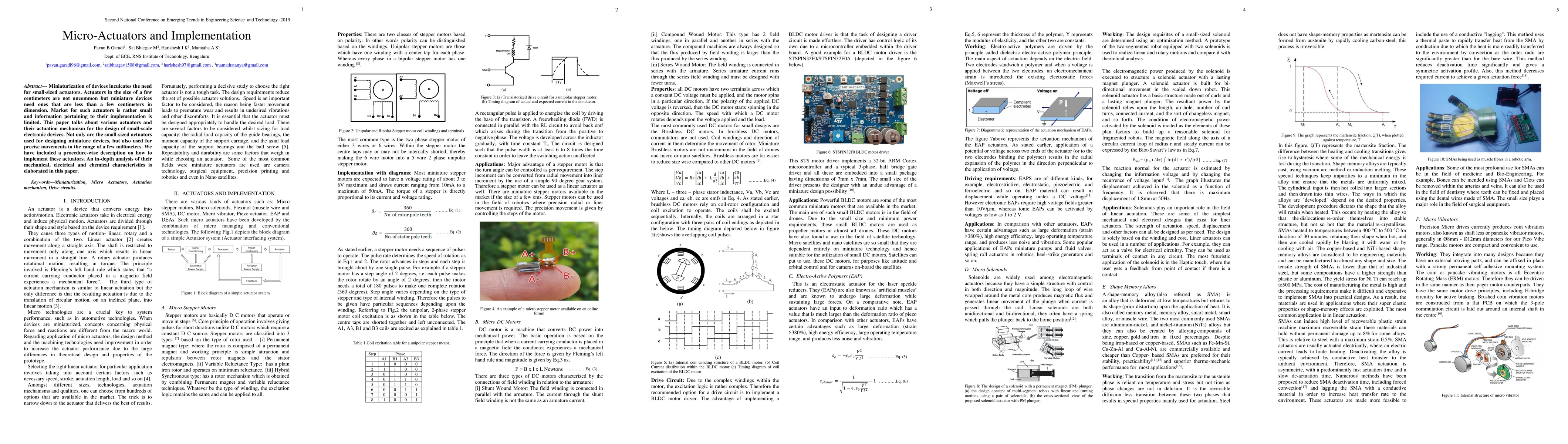 Thumbnail for Micro-Actuators and Implementation