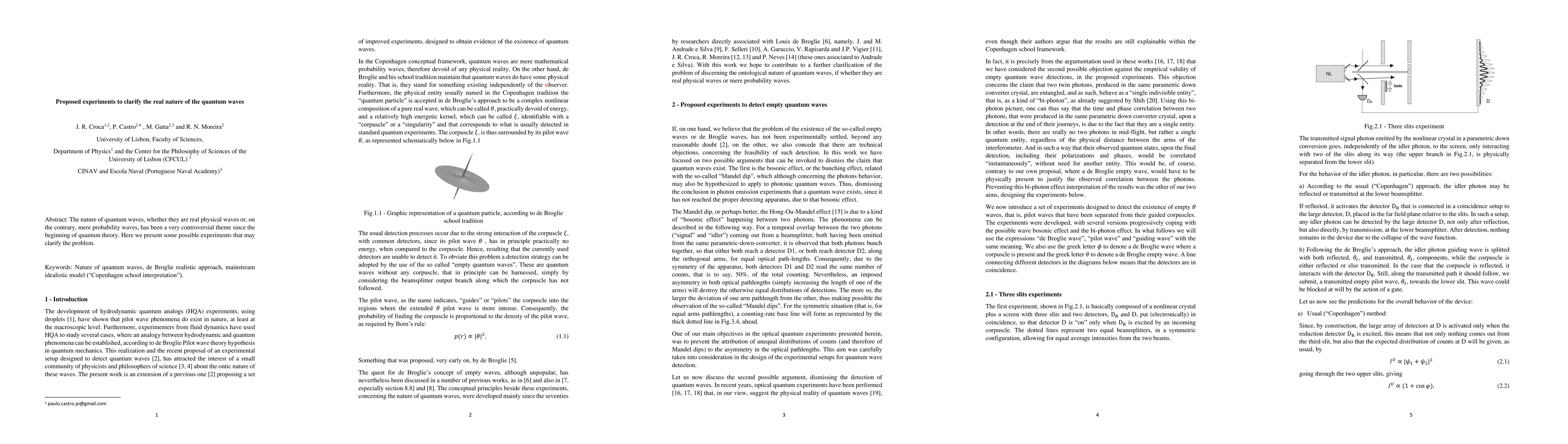 Thumbnail for Proposed experiments to clarify the real nature of the quantum waves