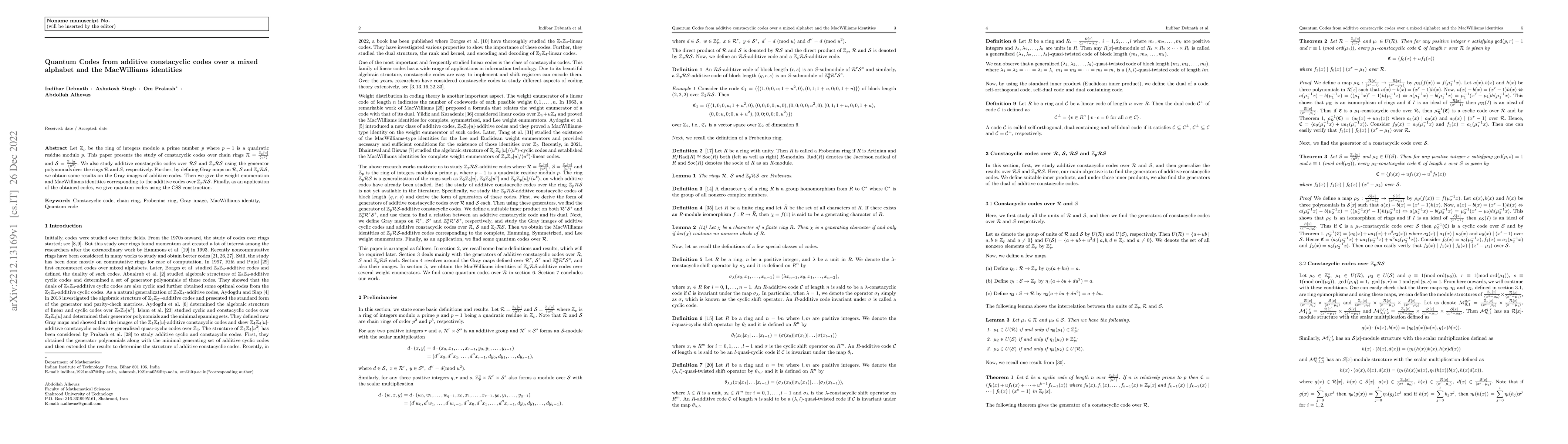 Thumbnail for Quantum Codes from additive constacyclic codes over a mixed alphabet and
  the MacWilliams identities
