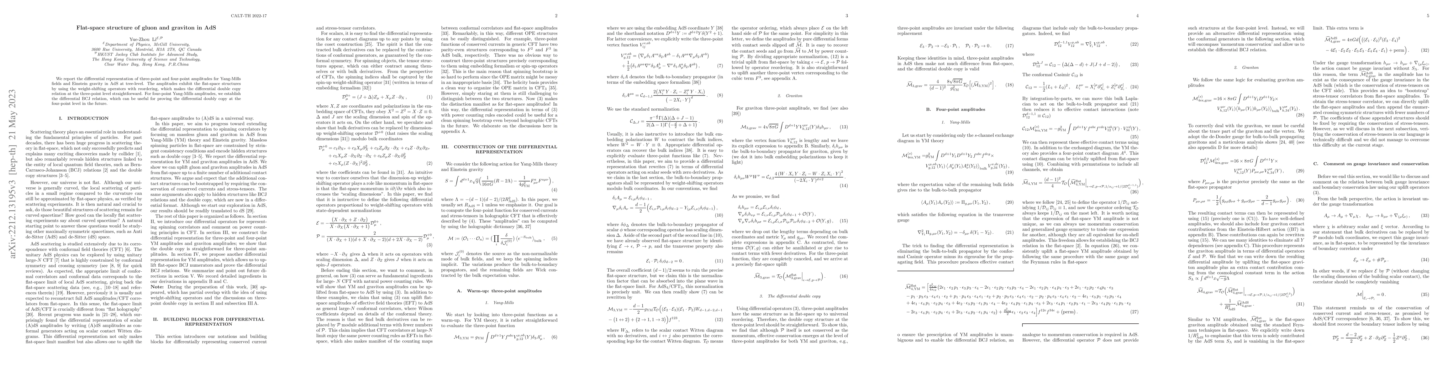 Thumbnail for Flat-space structure of gluon and graviton in AdS