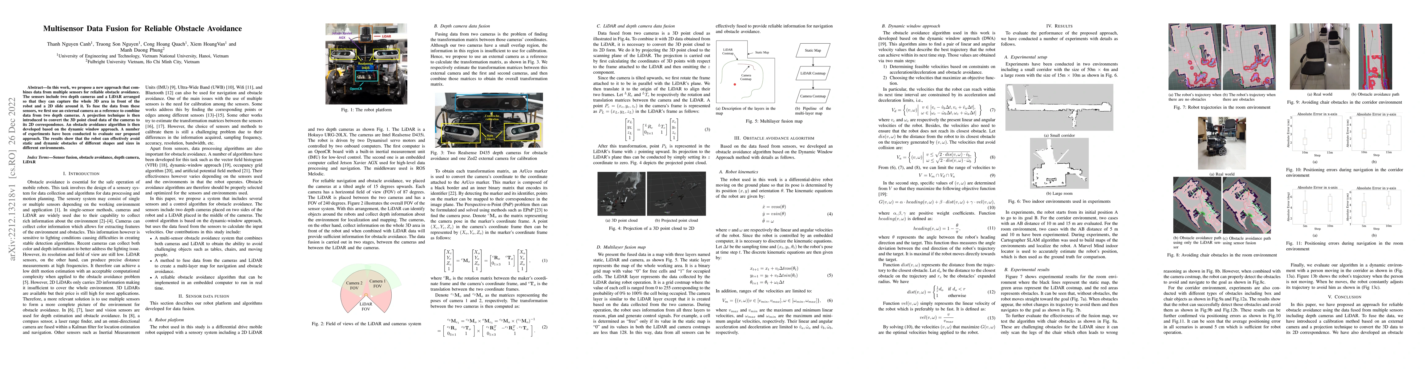 Thumbnail for Multisensor Data Fusion for Reliable Obstacle Avoidance