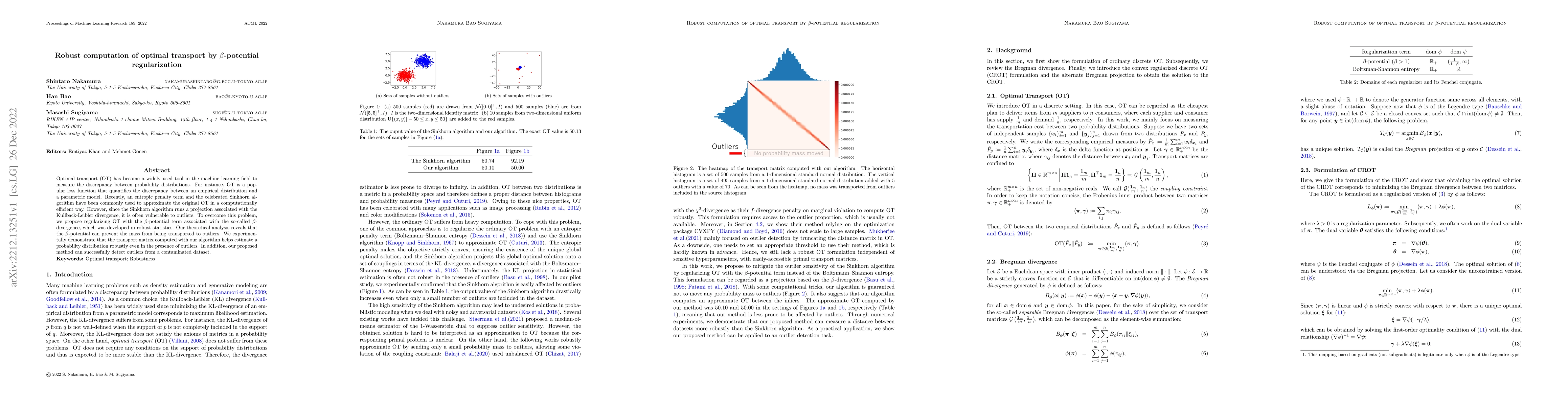 Thumbnail for Robust computation of optimal transport by $\beta$-potential
  regularization