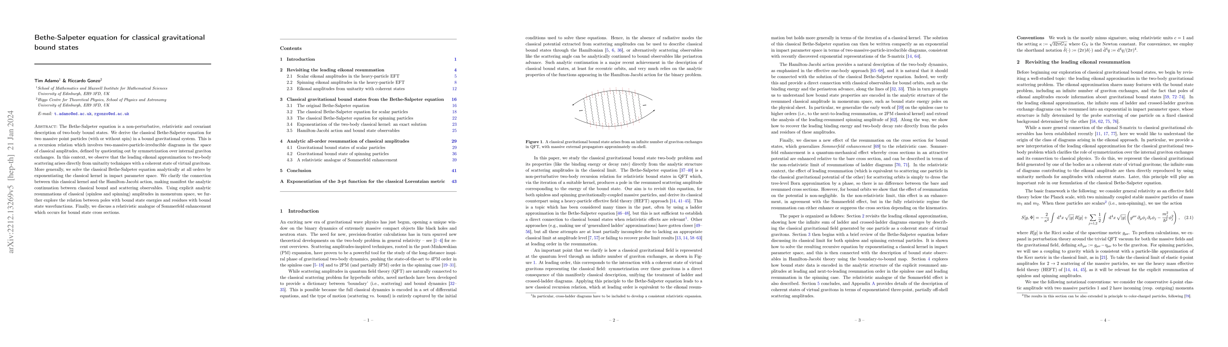 Thumbnail for Bethe-Salpeter equation for classical gravitational bound states