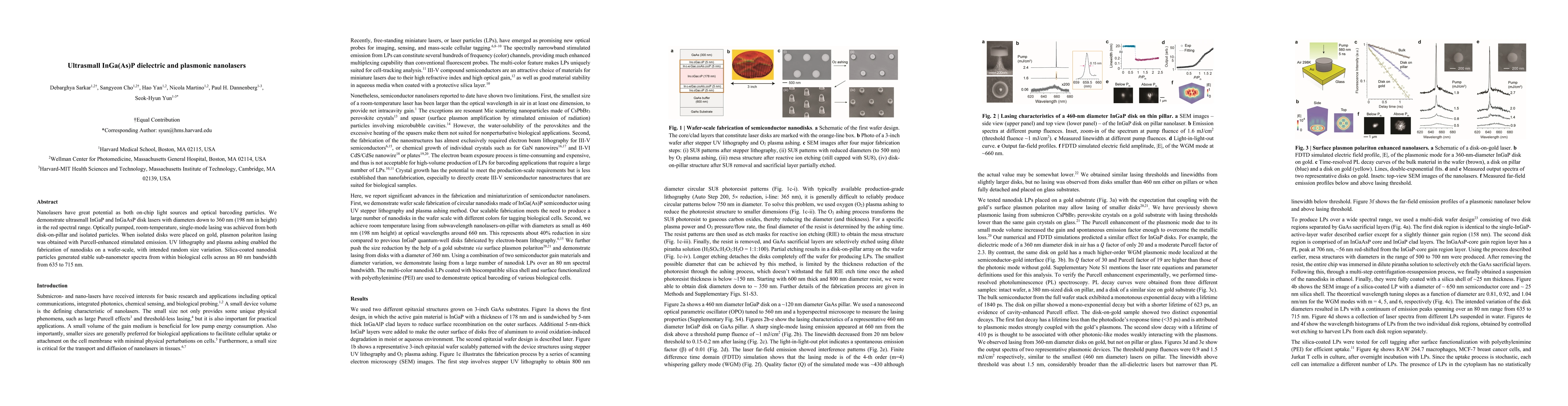 Thumbnail for Ultrasmall InGa(As)P dielectric and plasmonic nanolasers