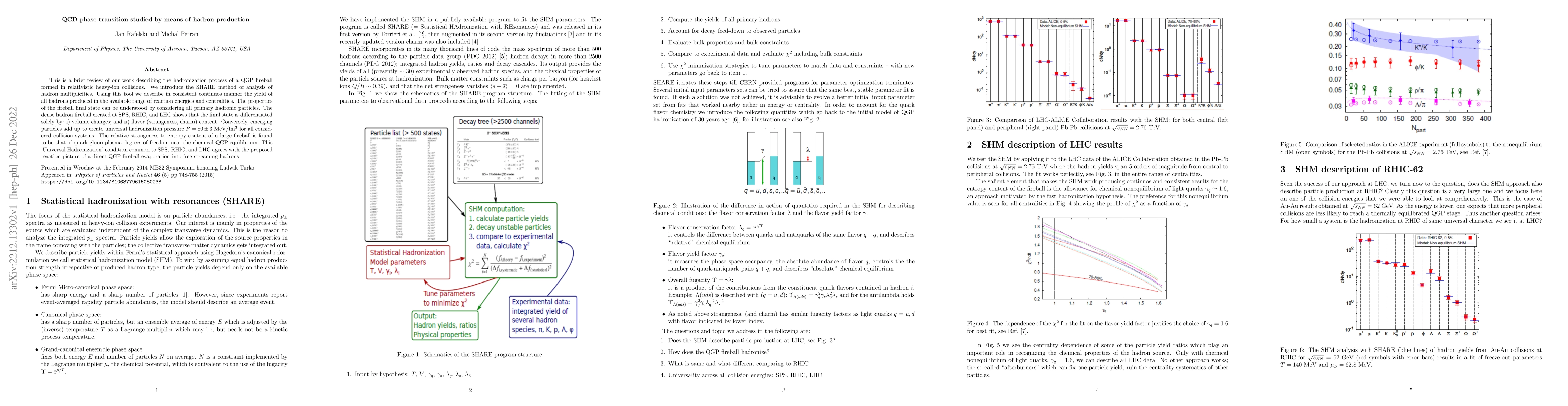 Thumbnail for QCD phase transition studied by means of hadron production