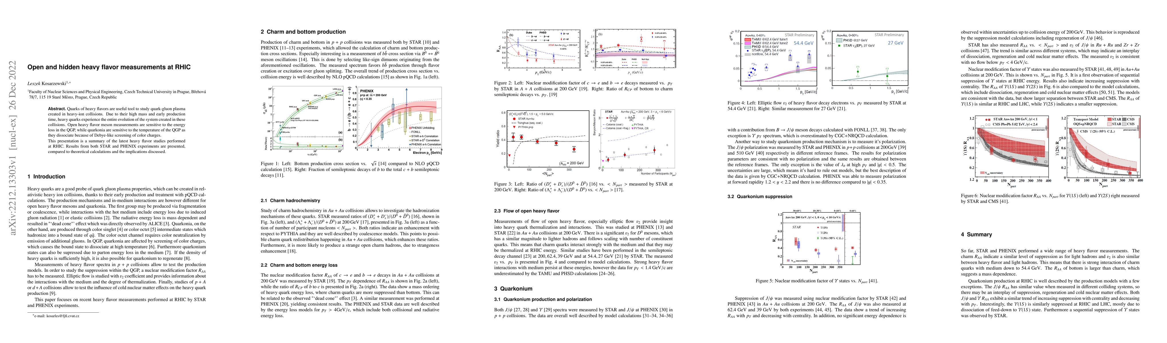 Thumbnail for Open and hidden heavy flavor measurements at RHIC
