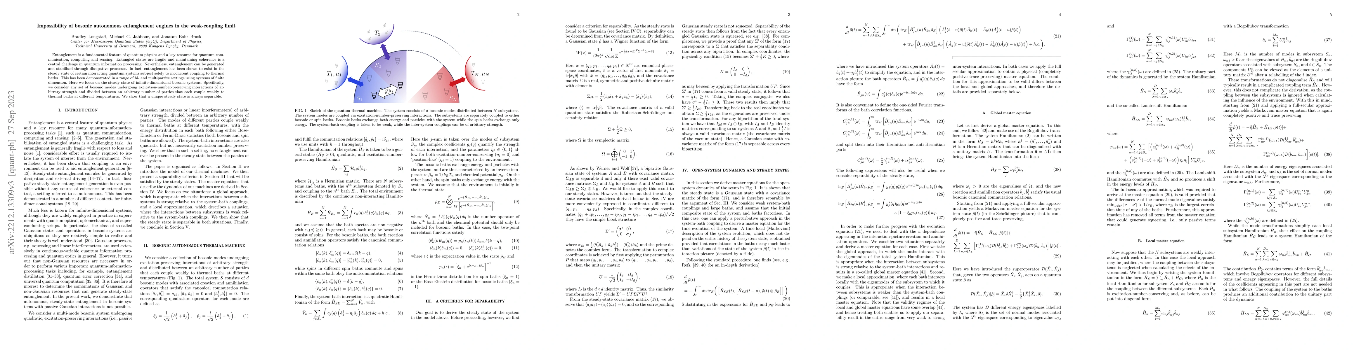 Thumbnail for Impossibility of bosonic autonomous entanglement engines in the
  weak-coupling limit