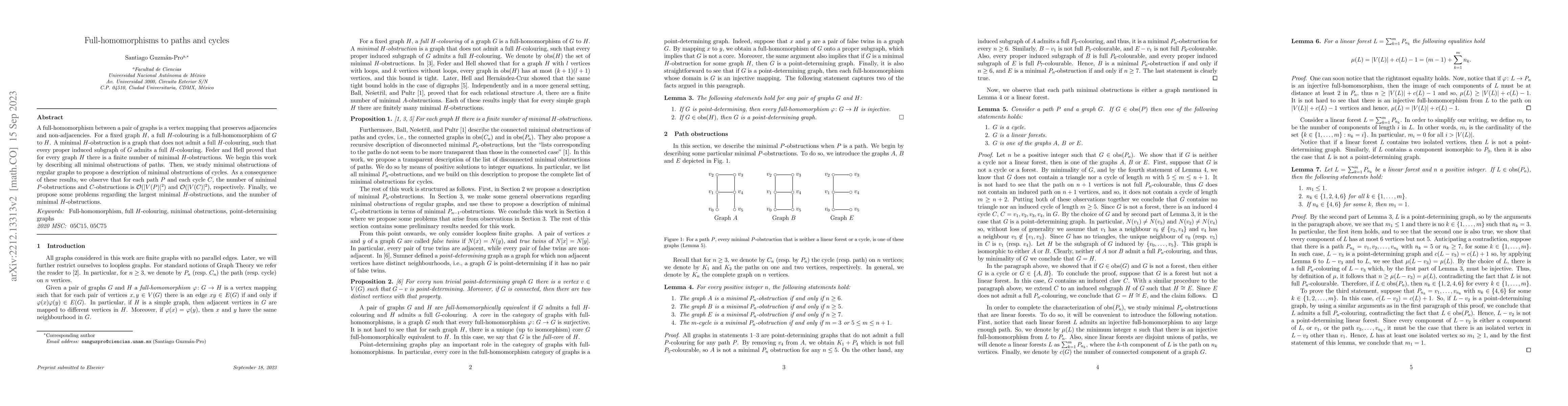 Thumbnail for Full-homomorphisms to paths and cycles