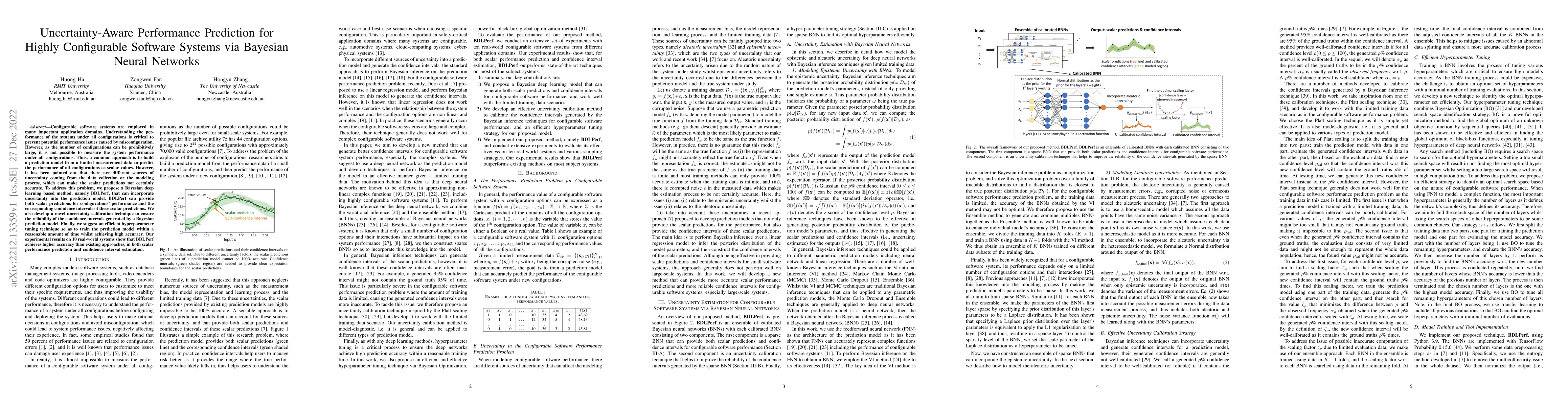 Thumbnail for Uncertainty-Aware Performance Prediction for Highly Configurable
  Software Systems via Bayesian Neural Networks