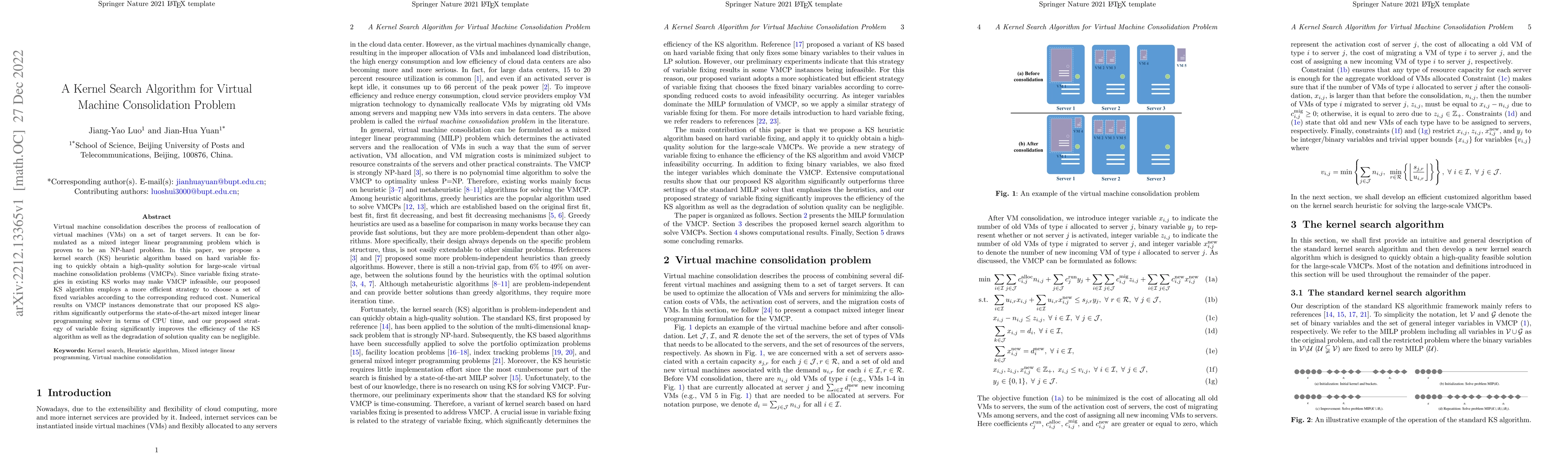 Thumbnail for A Kernel Search Algorithm for Virtual Machine Consolidation Problem